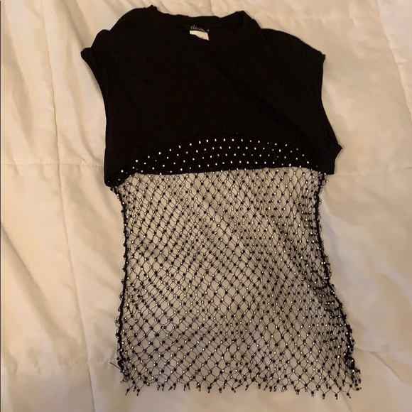 See through rhinestone top - Picture 1 of 3